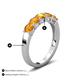 4 - Wendy 1.00 ctw (4.00 mm) Round Citrine Side Gallery 5 Stone Wedding Band 