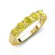 5 - Wendy 1.25 ctw (4.00 mm) Round Yellow Diamond Side Gallery 5 Stone Wedding Band 