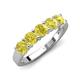 5 - Wendy 1.25 ctw (4.00 mm) Round Yellow Diamond Side Gallery 5 Stone Wedding Band 