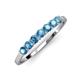 2 - Vivian 3.00 mm Blue Topaz Wedding Band 