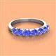2 - Kathleen 3.40 mm Round Tanzanite Wedding Band 