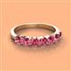 2 - Kathleen 3.40 mm Round Pink Tourmaline Wedding Band 