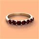 2 - Kathleen 3.40 mm Round Red Garnet Wedding Band 