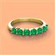 2 - Kathleen 3.40 mm Round Emerald Wedding Band 