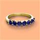 2 - Kathleen 3.40 mm Round Blue Sapphire Wedding Band 