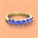 2 - Kathleen 3.40 mm Round Tanzanite Wedding Band 