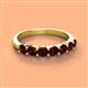 2 - Kathleen 3.40 mm Round Red Garnet Wedding Band 