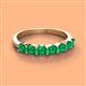 2 - Kathleen 3.40 mm Round Emerald Wedding Band 