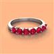 2 - Kathleen 3.40 mm Round Ruby Wedding Band 