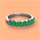 2 - Kathleen 3.40 mm Round Emerald Wedding Band 