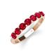 3 - Kathleen 3.40 mm Round Ruby Wedding Band 