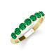 3 - Kathleen 3.40 mm Round Emerald Wedding Band 