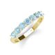 3 - Kathleen 3.40 mm Round Aquamarine Wedding Band 