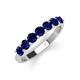 3 - Kathleen 3.40 mm Round Blue Sapphire Wedding Band 