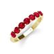 3 - Kathleen 3.40 mm Round Ruby Wedding Band 