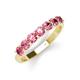 3 - Kathleen 3.40 mm Round Pink Tourmaline Wedding Band 