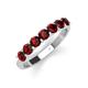 3 - Kathleen 3.40 mm Round Red Garnet Wedding Band 