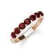 3 - Kathleen 3.40 mm Round Red Garnet Wedding Band 