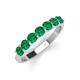 3 - Kathleen 3.40 mm Round Emerald Wedding Band 