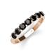 3 - Kathleen 3.40 mm Round Black Diamond Wedding Band 