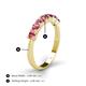 4 - Kathleen 3.40 mm Round Pink Tourmaline Wedding Band 