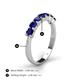 4 - Kathleen 3.40 mm Round Blue Sapphire Wedding Band 