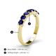 4 - Kathleen 3.40 mm Round Blue Sapphire Wedding Band 