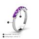 4 - Kathleen 3.40 mm Round Amethyst Wedding Band 