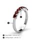 4 - Kathleen 3.40 mm Round Red Garnet Wedding Band 