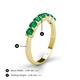 4 - Kathleen 3.40 mm Round Emerald Wedding Band 