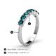 4 - Kathleen 3.40 mm Round London Blue Topaz Wedding Band 