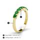 4 - Kathleen 3.40 mm Round Green Garnet Wedding Band 