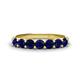 1 - Kathleen 3.40 mm Round Blue Sapphire Wedding Band 