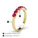 4 - Kathleen 3.40 mm Round Ruby Wedding Band 