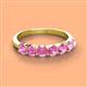 2 - Kathleen 3.40 mm Round Pink Sapphire Wedding Band 