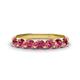 1 - Kathleen 3.40 mm Round Pink Tourmaline Wedding Band 