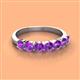 2 - Kathleen 3.40 mm Round Amethyst Wedding Band 