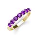 3 - Kathleen 3.40 mm Round Amethyst Wedding Band 