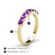 4 - Kathleen 3.40 mm Round Amethyst Wedding Band 