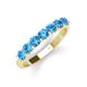 3 - Kathleen 3.40 mm Round Blue Topaz Wedding Band 