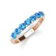 3 - Kathleen 3.40 mm Round Blue Topaz Wedding Band 