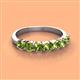 2 - Kathleen 3.40 mm Round Peridot Wedding Band 