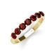 3 - Kathleen 3.40 mm Round Red Garnet Wedding Band 