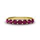 1 - Kathleen 3.40 mm Round Rhodolite Garnet Wedding Band 