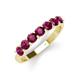 3 - Kathleen 3.40 mm Round Rhodolite Garnet Wedding Band 