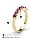 4 - Kathleen 3.40 mm Round Rhodolite Garnet Wedding Band 