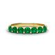 1 - Kathleen 3.40 mm Round Emerald Wedding Band 