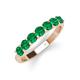 3 - Kathleen 3.40 mm Round Emerald Wedding Band 