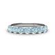 1 - Kathleen 3.40 mm Round Aquamarine Wedding Band 