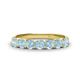 1 - Kathleen 3.40 mm Round Aquamarine Wedding Band 